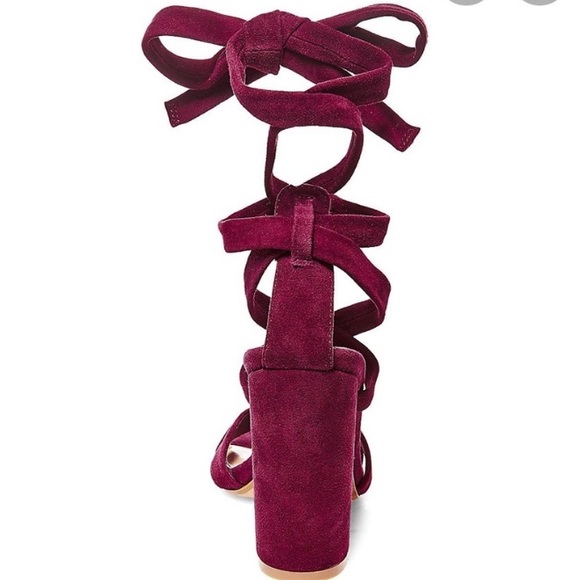 Steve Madden Christey Lace Up Leather Heel in Brandy Wine - Picture 2 of 15